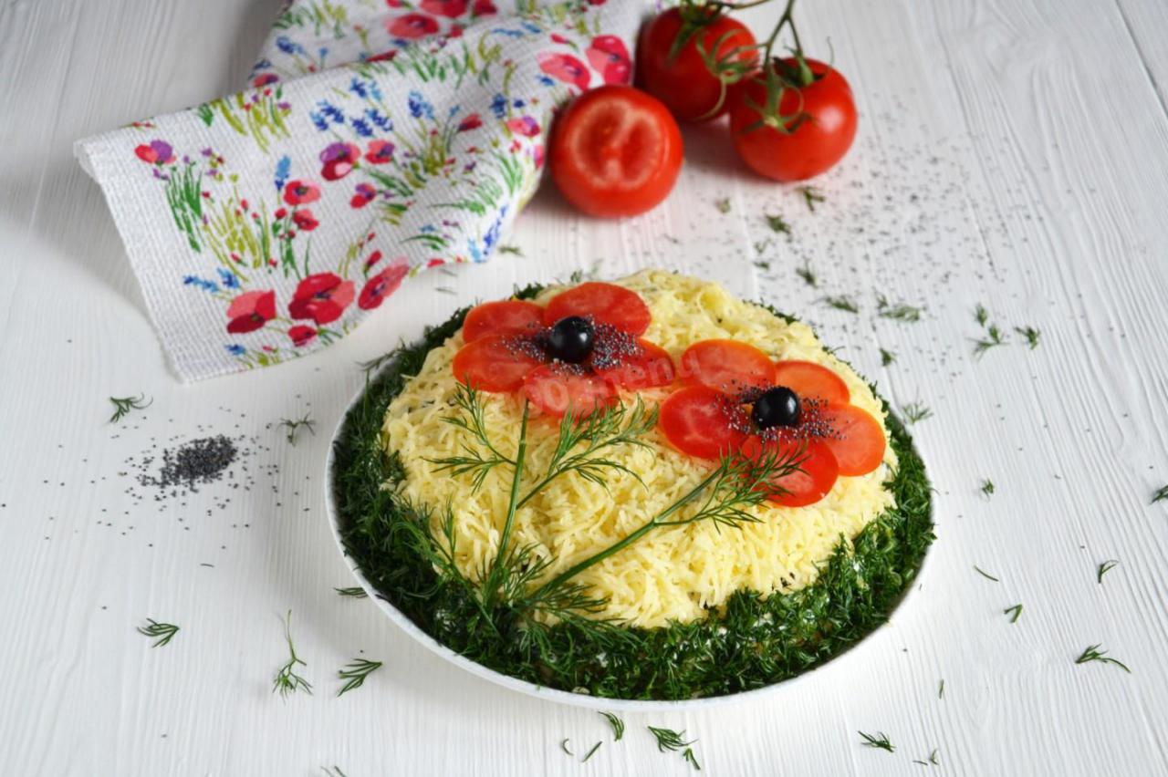 Рецепт салата Красные Маки