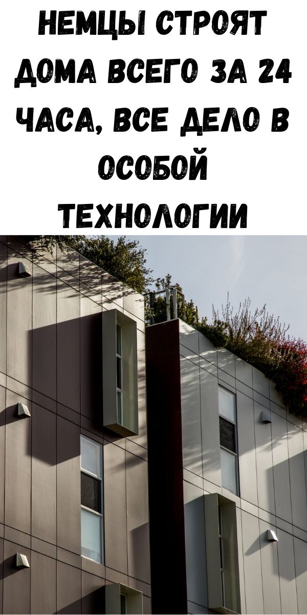 Немцы строят дома всего за 24 часа, все дело в особой технологии