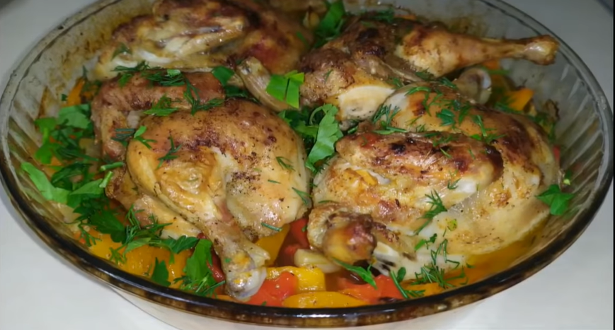 Цыпленок корнишон с тыквой – роскошный ужин для гурманов