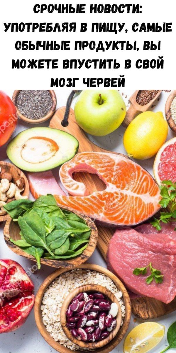 Срочные новости: Употребляя в пищу, самые обычные продукты, вы можете впустить в свой мозг червей