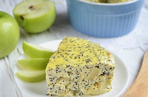 Диетическая творожная запеканка с яблоком и маком Диетическая творожная запеканка с яблоком и маком
