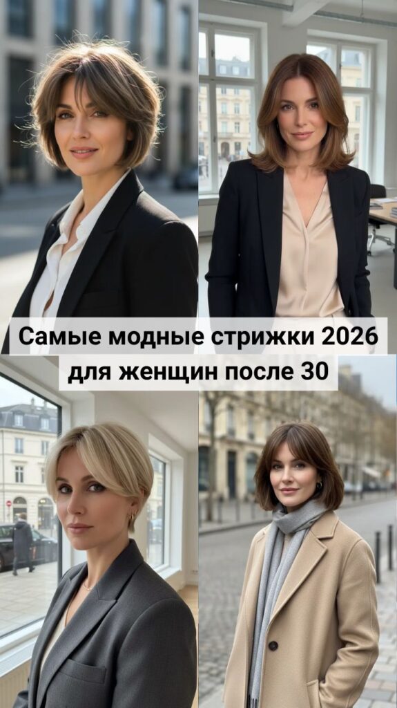 Самые модные стрижки 2026 для женщин после 30 Самые модные стрижки 2026 для женщин после 30