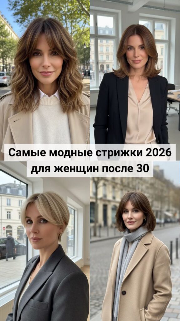 Самые модные стрижки 2026 для женщин после 30 Самые модные стрижки 2026 для женщин после 30