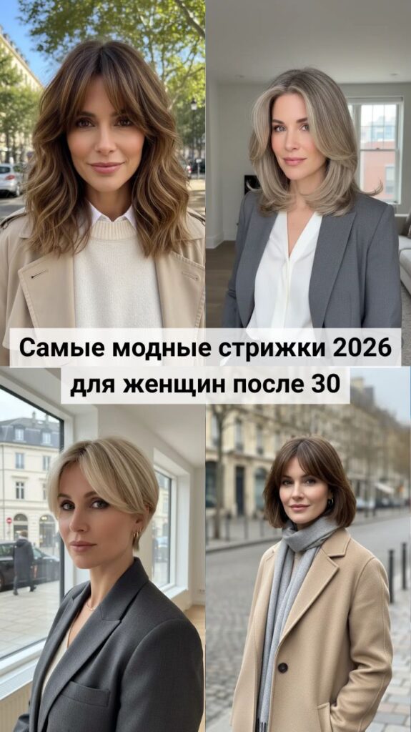 Самые модные стрижки 2026 для женщин после 30 Самые модные стрижки 2026 для женщин после 30