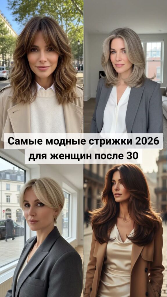 Самые модные стрижки 2026 для женщин после 30 Самые модные стрижки 2026 для женщин после 30