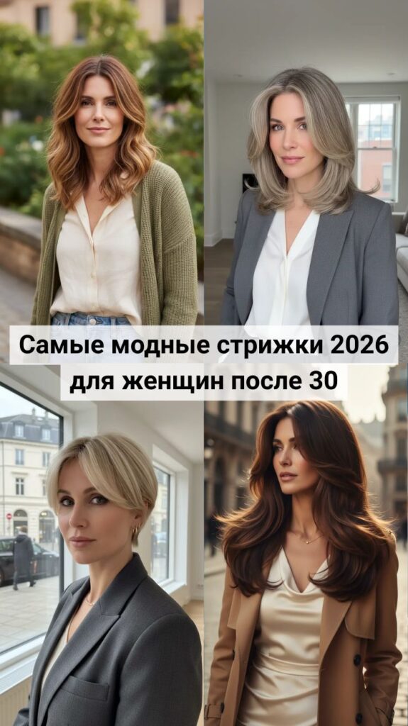 Самые модные стрижки 2026 для женщин после 30 Самые модные стрижки 2026 для женщин после 30