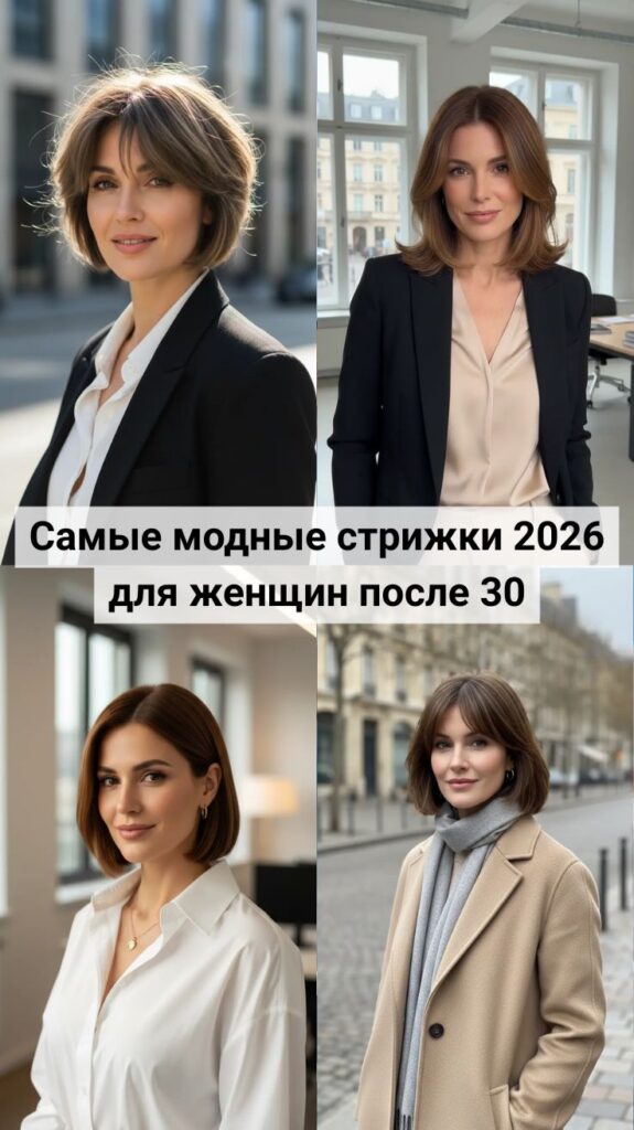 Самые модные стрижки 2026 для женщин после 30 Самые модные стрижки 2026 для женщин после 30