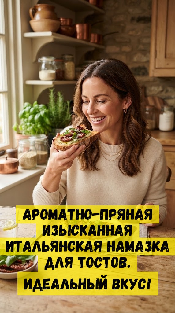 Ароматно-пряная изысканная итальянская намазка для тостов. Идеальный вкус! Ароматно-пряная изысканная итальянская намазка для тостов. Идеальный вкус!