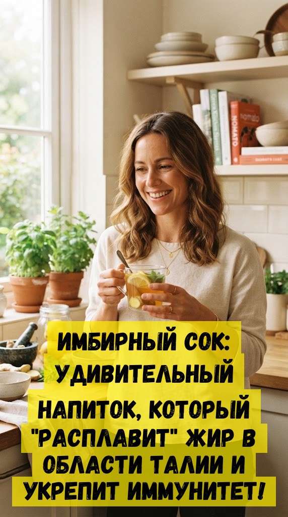 Имбирный сок: Удивительный напиток, который "расплавит" жир в области талии и укрепит иммунитет!