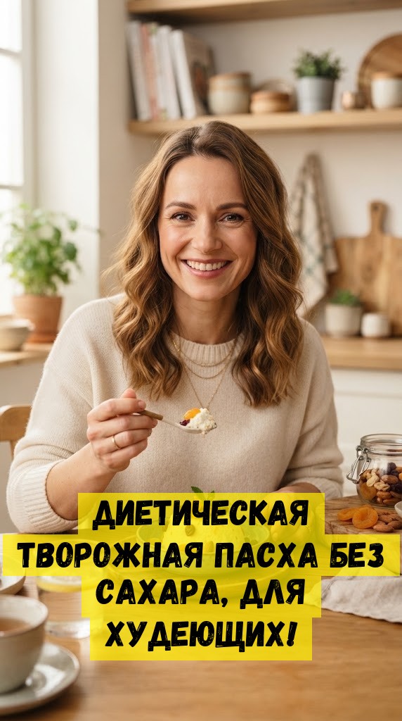 Диетическая творожная пасха без сахара, для худеющих!