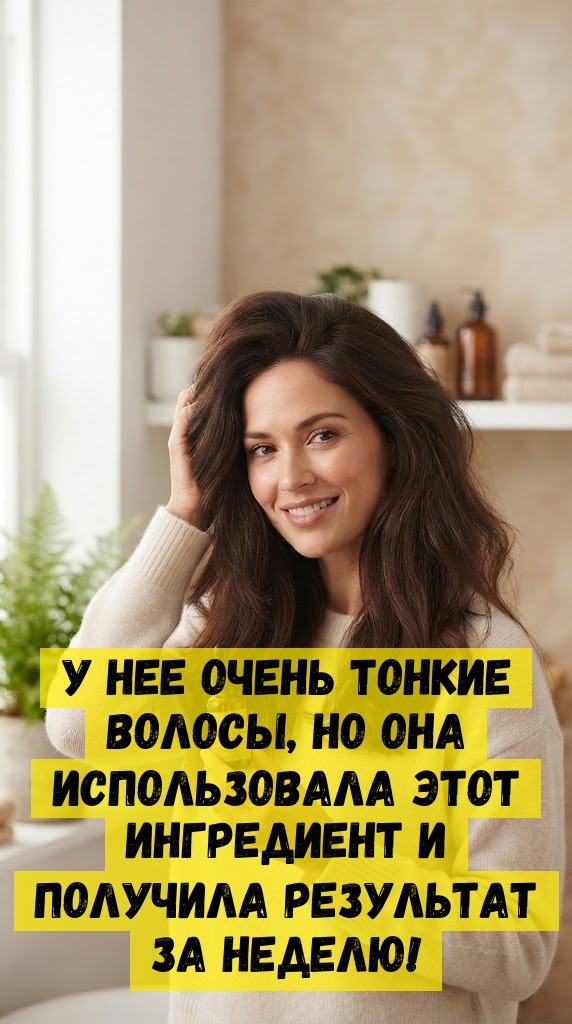 У нее очень тонкие волосы, но она использовала этот ингредиент и получила результат за неделю! У нее очень тонкие волосы, но она использовала этот ингредиент и получила результат за неделю!