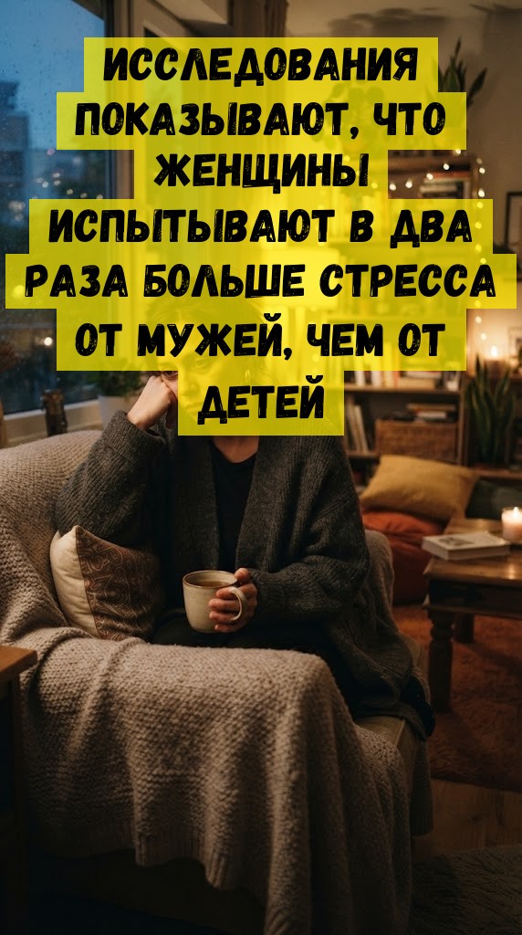 Исследования показывают, что женщины испытывают в два раза больше стресса от мужей, чем от детей Исследования показывают, что женщины испытывают в два раза больше стресса от мужей, чем от детей