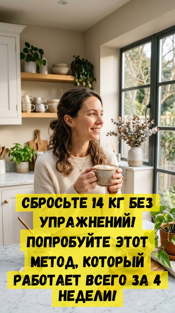Сбросьте 14 кг без упражнений! Попробуйте этот метод, который работает всего за 4 недели! Сбросьте 14 кг без упражнений! Попробуйте этот метод, который работает всего за 4 недели!
