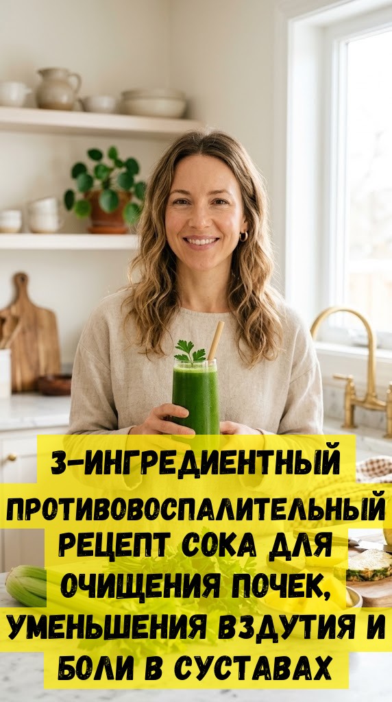 3-ингредиентный противовоспалительный рецепт сока для очищения почек, уменьшения вздутия и боли в суставах 3-ингредиентный противовоспалительный рецепт сока для очищения почек, уменьшения вздутия и боли в суставах