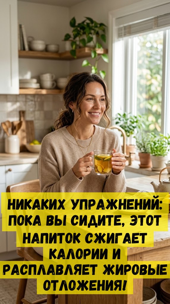 НИКАКИХ УПРАЖНЕНИЙ: пока вы сидите, этот напиток сжигает калории и расплавляет жировые отложения!