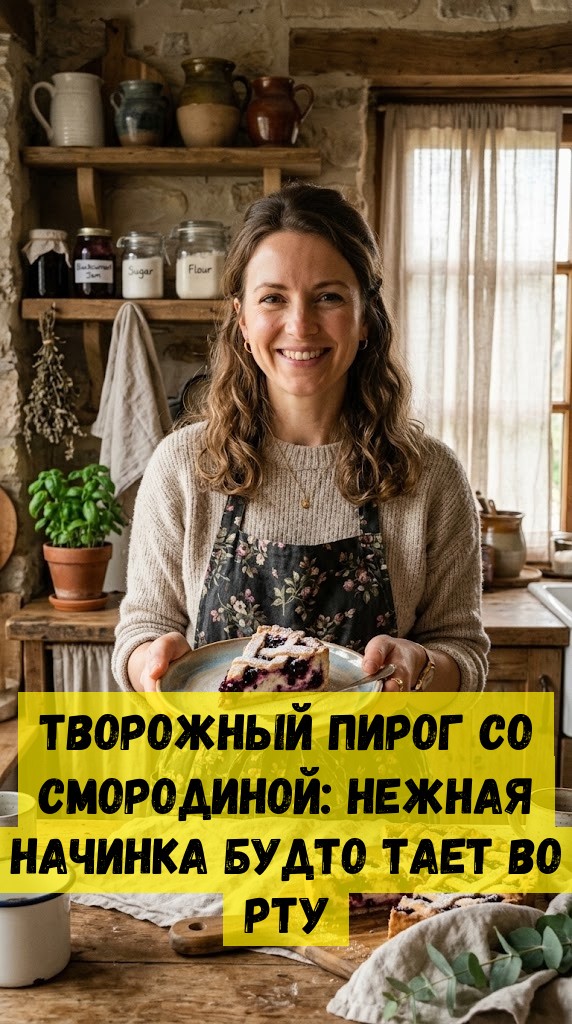 Творожный пирог со смородиной: нежная начинка будто тает во рту Творожный пирог со смородиной: нежная начинка будто тает во рту