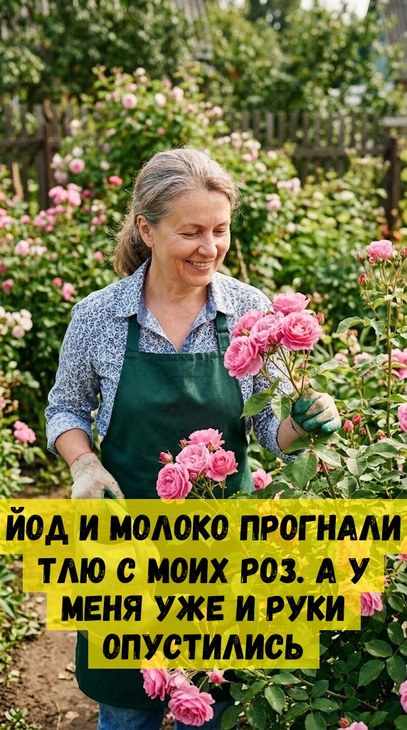 Йод и молоко прогнали тлю с моих роз. А у меня уже и руки опустились
