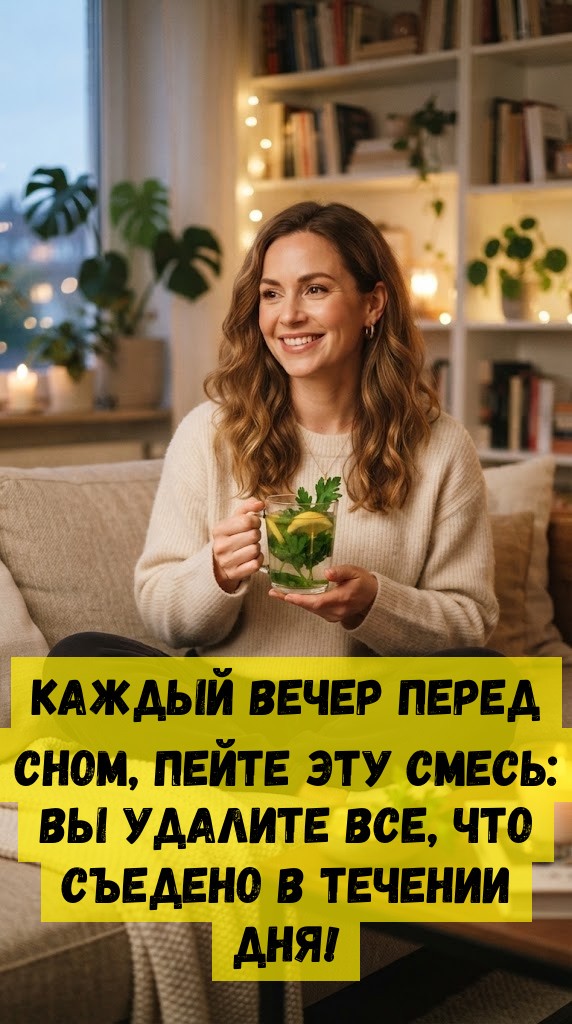 Каждый вечер перед сном, пейте эту смесь: вы удалите все, что съедено в течении дня! Каждый вечер перед сном, пейте эту смесь: вы удалите все, что съедено в течении дня!