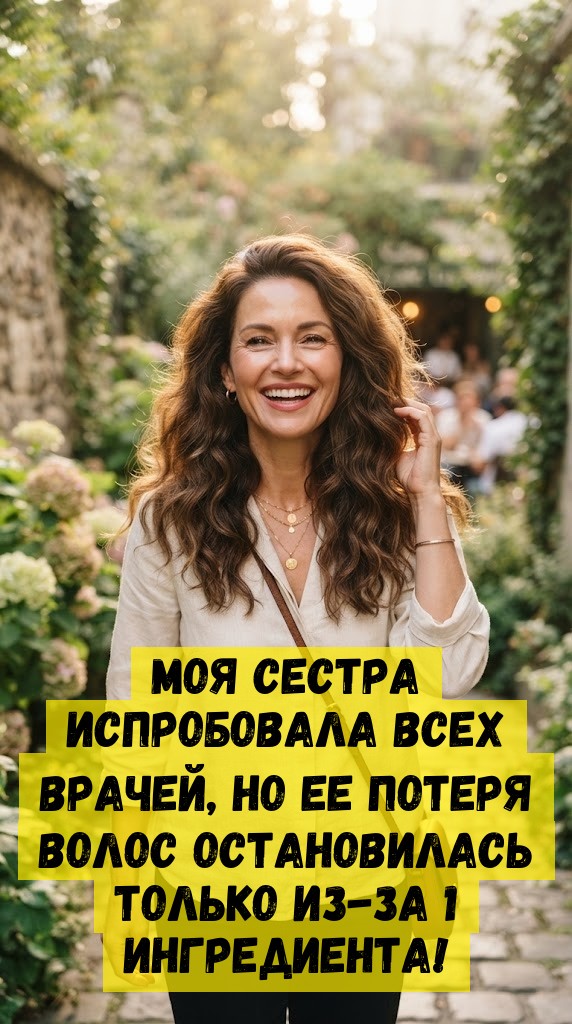 Моя сестра испробовала всех врачей, но ее потеря волос остановилась только из-за 1 ингредиента! Моя сестра испробовала всех врачей, но ее потеря волос остановилась только из-за 1 ингредиента!