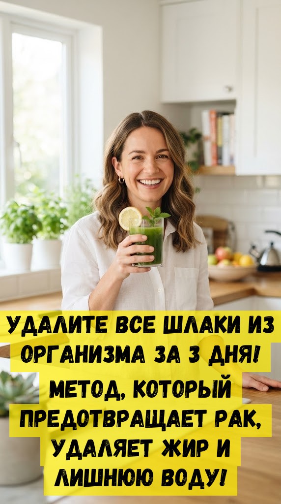 Удалите все шлаки из организма за 3 дня! Метод, который предотвращает рак, удаляет жир и лишнюю воду!