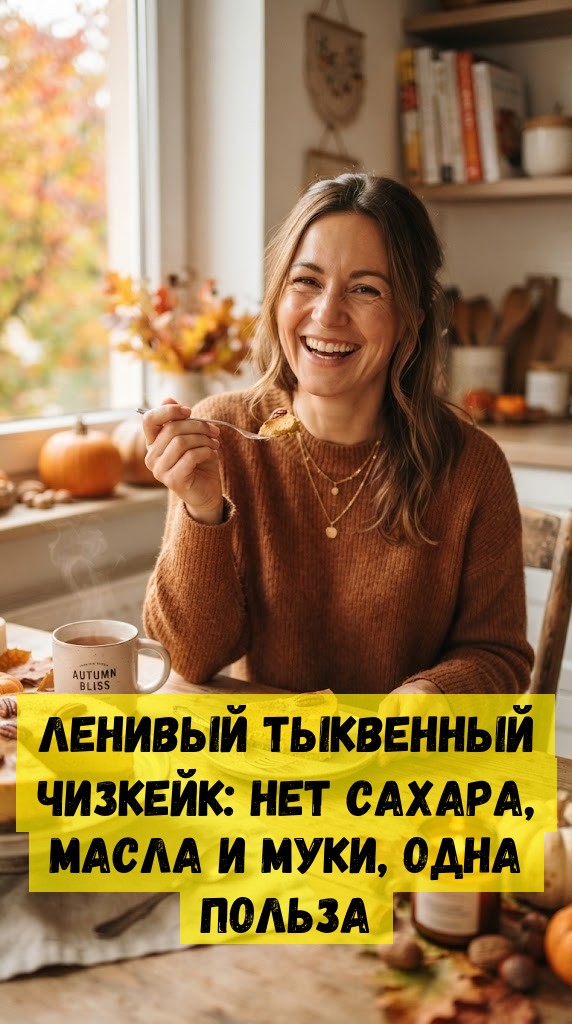Ленивый тыквенный чизкейк: нет сахара, масла и муки, одна польза