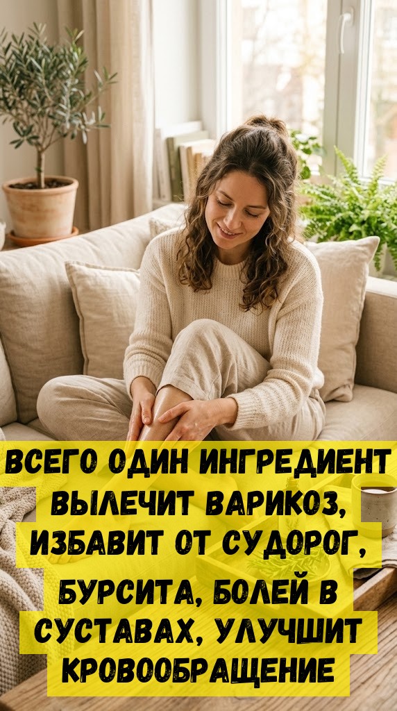 Всего один ингредиент вылечит варикоз, избавит от судорог, бурсита, болей в суставах, улучшит кровообращение Всего один ингредиент вылечит варикоз, избавит от судорог, бурсита, болей в суставах, улучшит кровообращение