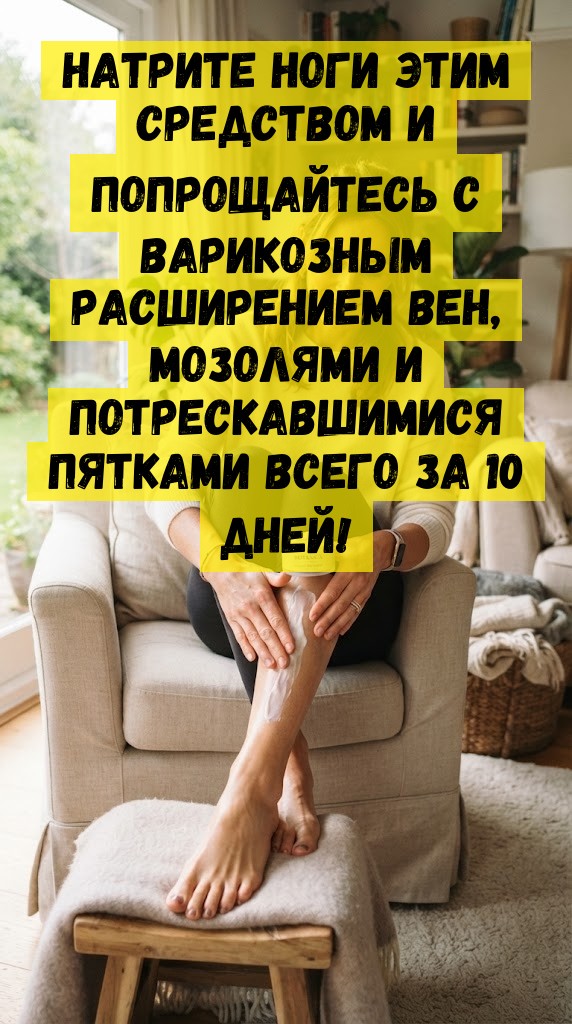 Натрите ноги этим средством и попрощайтесь с варикозным расширением вен, мозолями и потрескавшимися пятками всего за 10 дней!