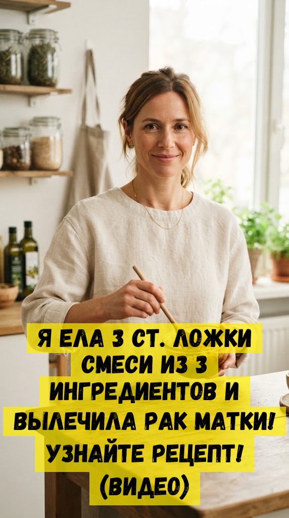 Я ела 3 ст. ложки смеси из 3 ингредиентов и вылечила рак матки! Узнайте рецепт! (видео)