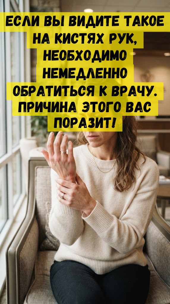 Если Вы видите такое на кистях рук, необходимо немедленно обратиться к врачу. Причина этого Вас поразит! Если Вы видите такое на кистях рук, необходимо немедленно обратиться к врачу. Причина этого Вас поразит!
