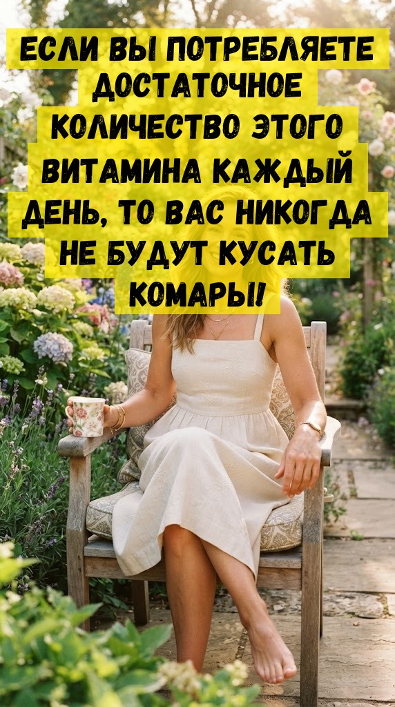 Если вы потребляете достаточное количество этого витамина каждый день, то вас никогда не будут кусать комары! Если вы потребляете достаточное количество этого витамина каждый день, то вас никогда не будут кусать комары!