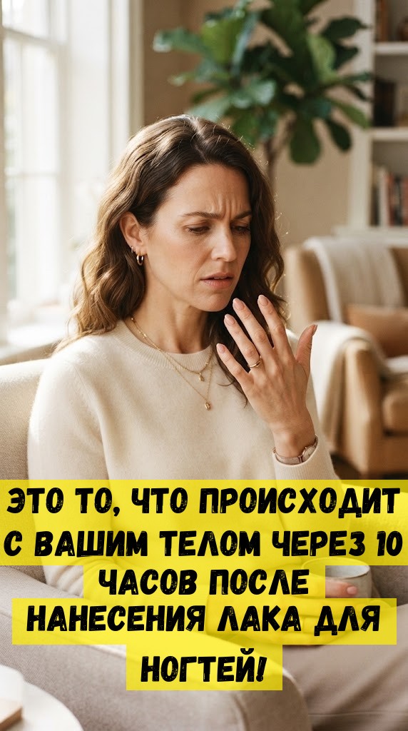 Это то, что происходит с вашим телом через 10 часов после нанесения лака для ногтей!