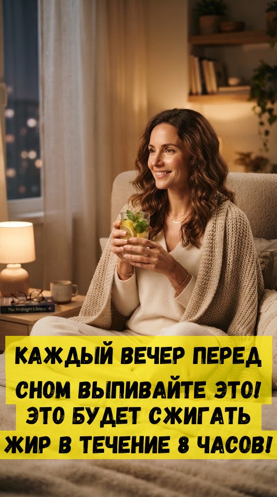 Каждый вечер перед сном выпивайте это! Это будет сжигать жир в течение 8 часов! Каждый вечер перед сном выпивайте это! Это будет сжигать жир в течение 8 часов!