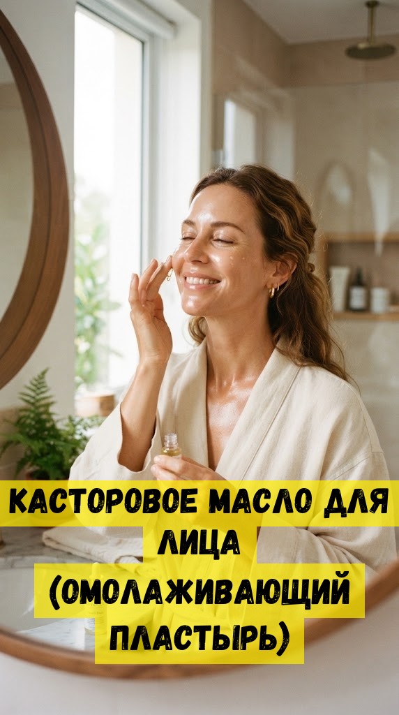 Касторовое масло для лица (омолаживающий пластырь)