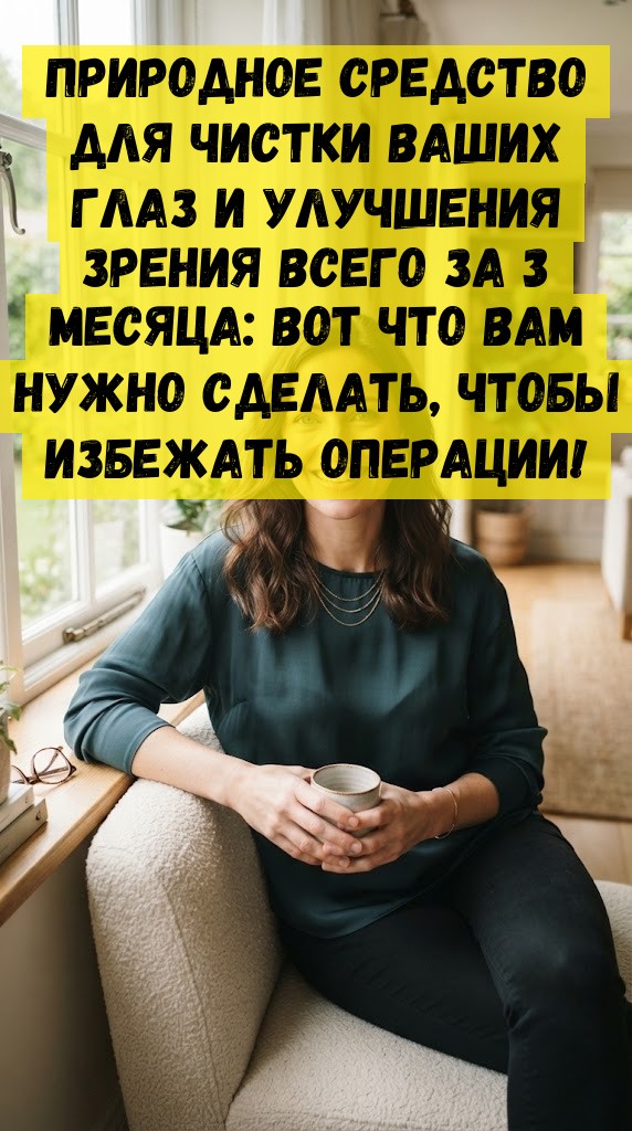 Природное средство для чистки ваших глаз и улучшения зрения всего за 3 месяца: вот что вам нужно сделать, чтобы избежать операции!