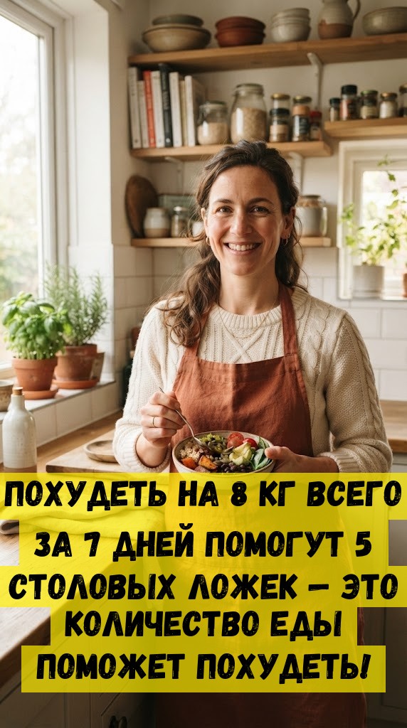 Похудеть на 8 кг всего за 7 дней помогут 5 столовых ложек &mdash; это количество еды поможет похудеть!