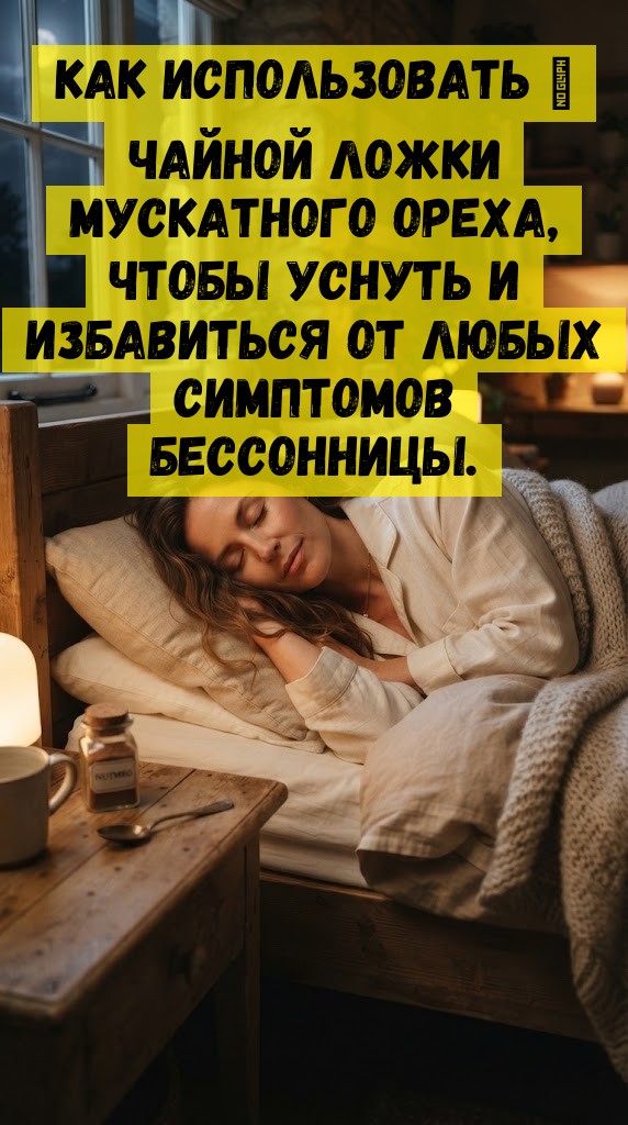 Как использовать &frac14; чайной ложки мускатного ореха, чтобы уснуть и избавиться от любых симптомов бессонницы.