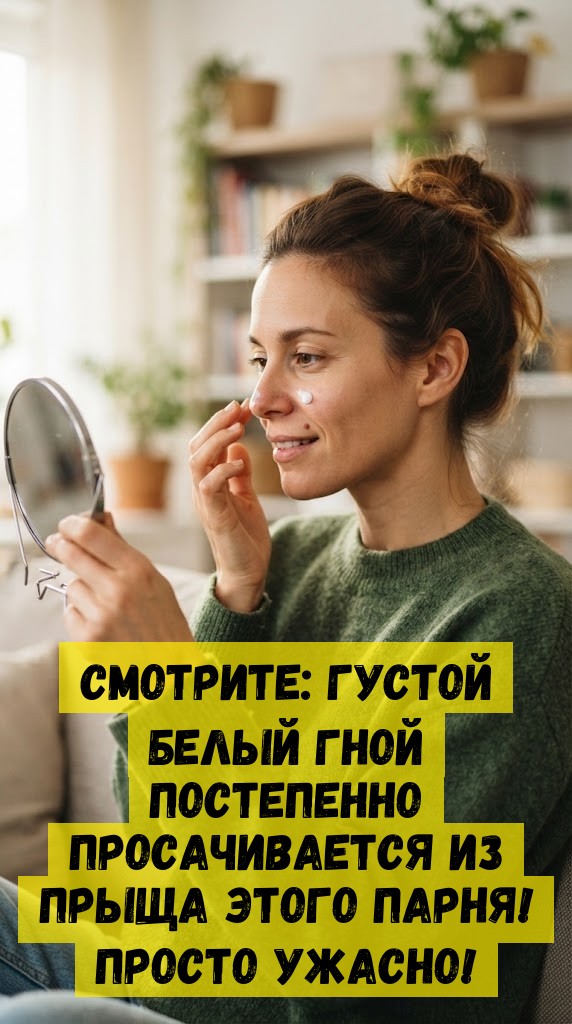 Смотрите: густой белый гной постепенно просачивается из прыща этого парня! Просто ужасно!