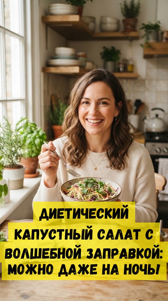 Диетический капустный салат с волшебной заправкой: можно даже на ночь!