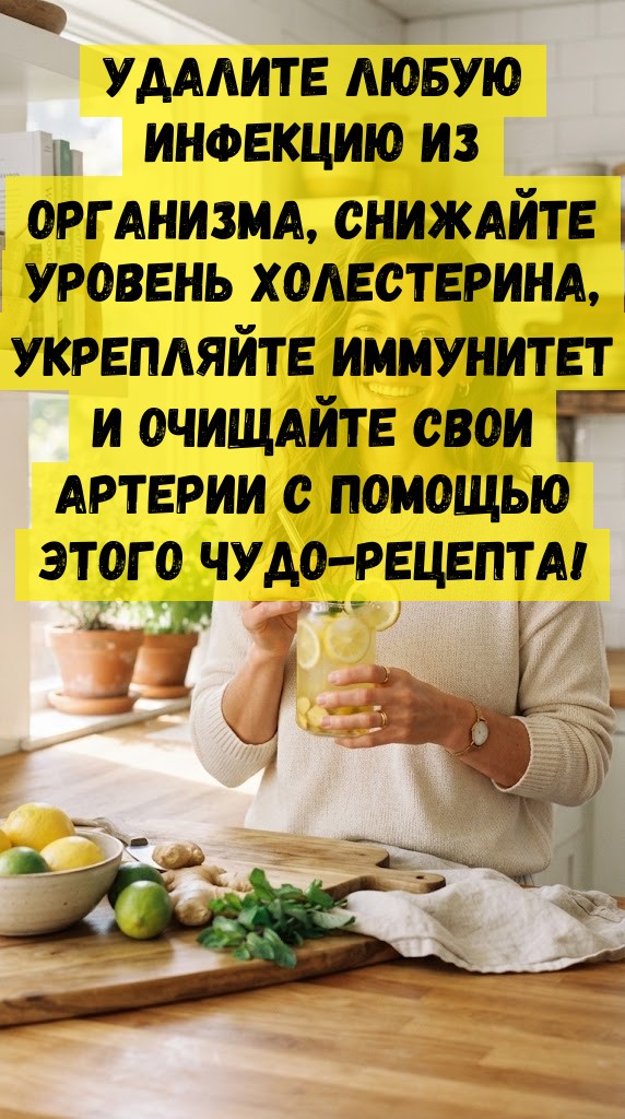 Удалите любую инфекцию из организма, снижайте уровень холестерина, укрепляйте иммунитет и очищайте свои артерии с помощью этого чудо-рецепта!