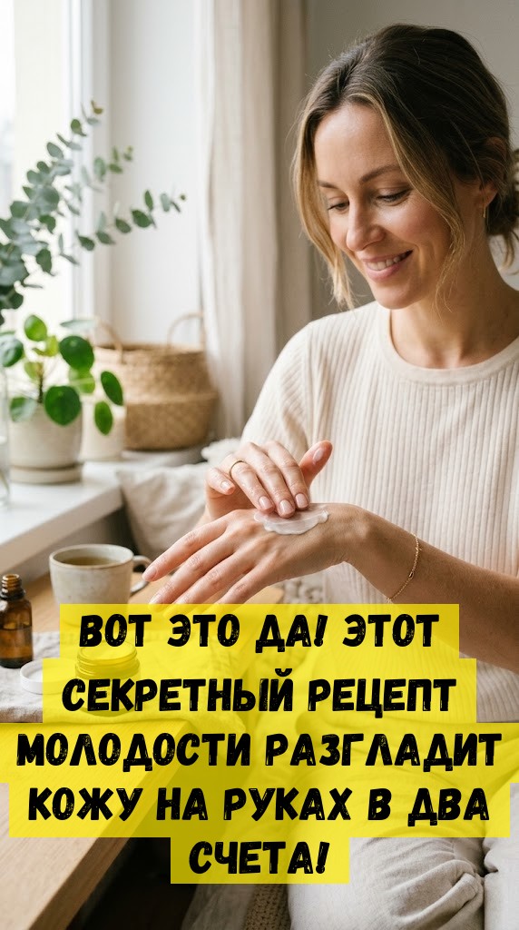 Вот это да! Этот секретный рецепт молодости разгладит кожу на руках в два счета!