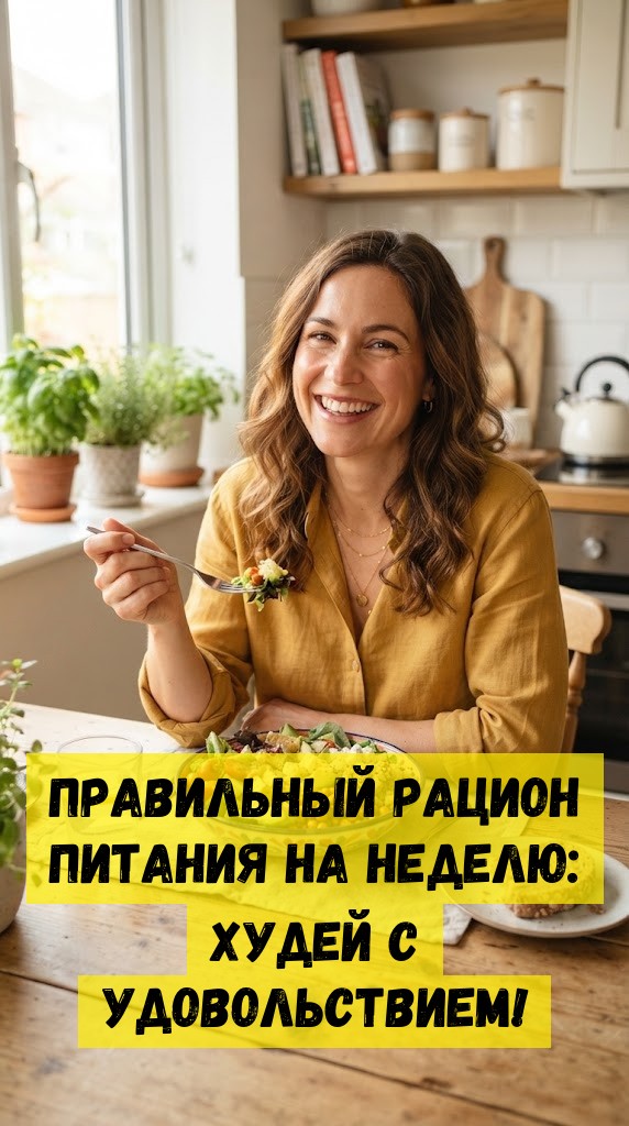 Правильный рацион питания на неделю: худей с удовольствием!