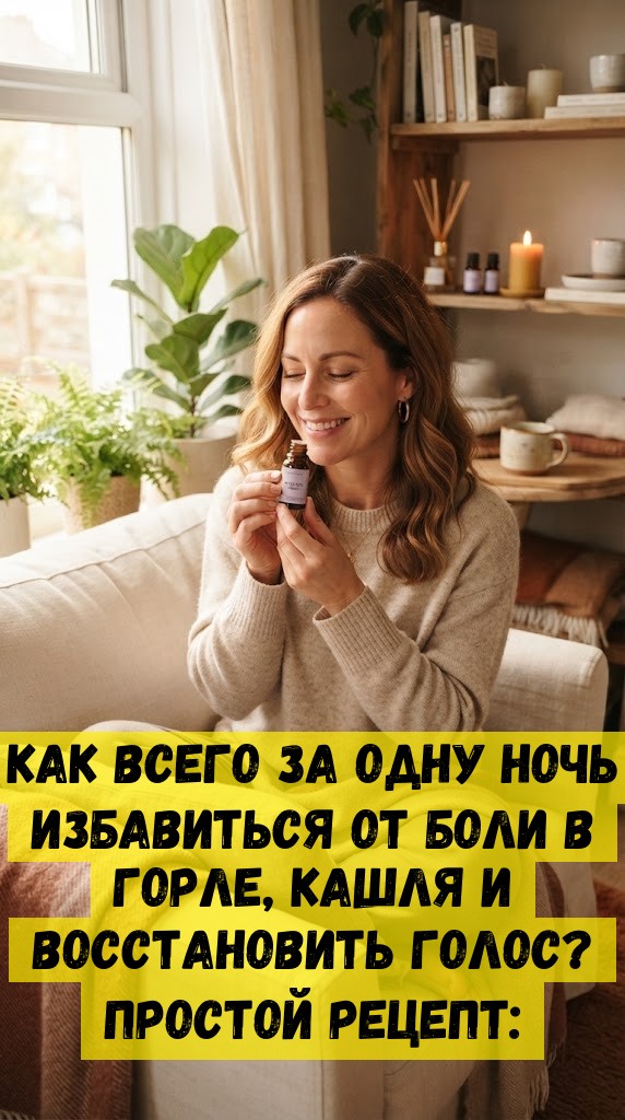 Как всего за одну ночь избавиться от боли в горле, кашля и восстановить голос? Простой рецепт: