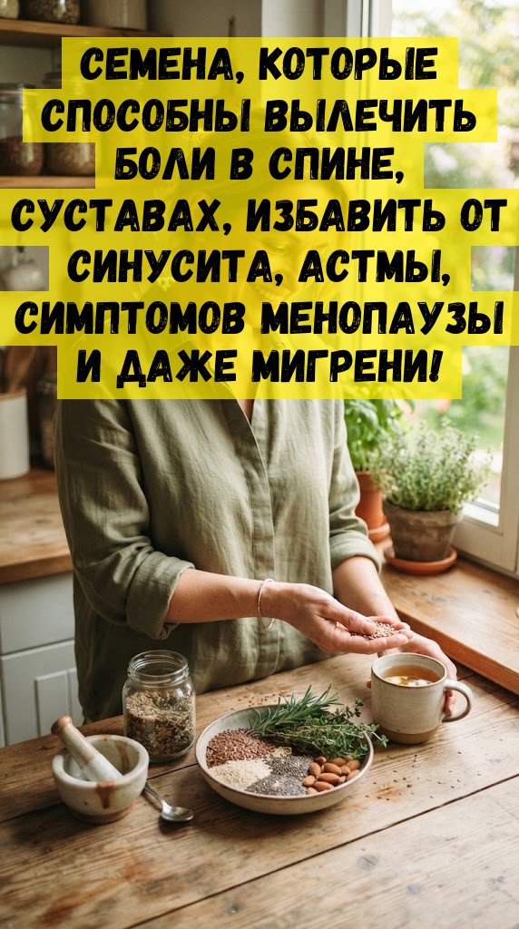 Семена, которые способны вылечить боли в спине, суставах, избавить от синусита, астмы, симптомов менопаузы и даже мигрени! Семена, которые способны вылечить боли в спине, суставах, избавить от синусита, астмы, симптомов менопаузы и даже мигрени!