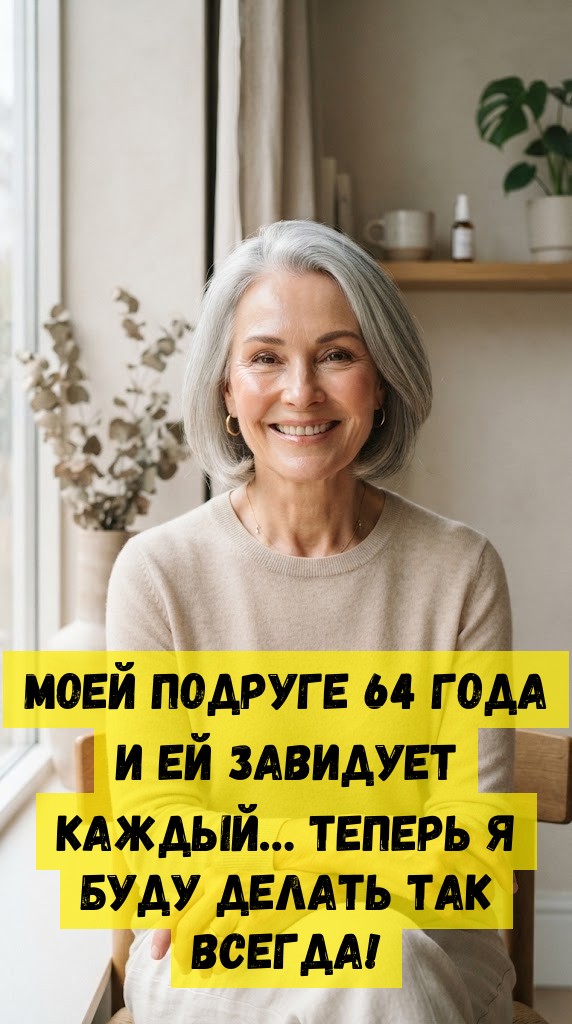 Моей подруге 64 года и ей завидует каждый… Теперь я буду делать так всегда! Моей подруге 64 года и ей завидует каждый… Теперь я буду делать так всегда!