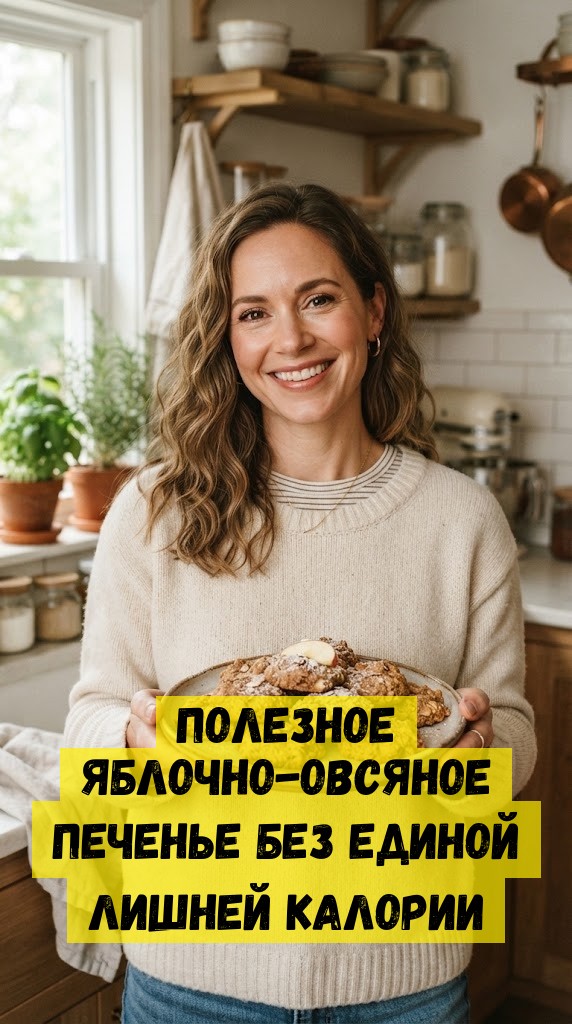 Полезное яблочно-овсяное печенье без единой лишней калории