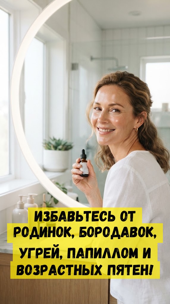 Избавьтесь от родинок, бородавок, угрей, папиллом и возрастных пятен!