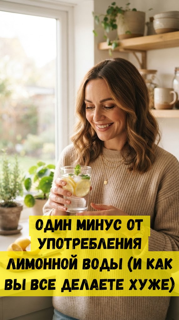 Один минус от употребления лимонной воды (и как Вы все делаете хуже)