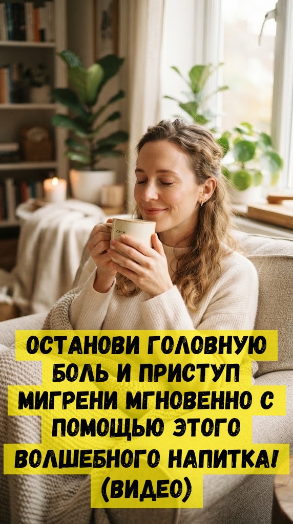 Останови головную боль и приступ мигрени мгновенно с помощью этого волшебного напитка! (видео)