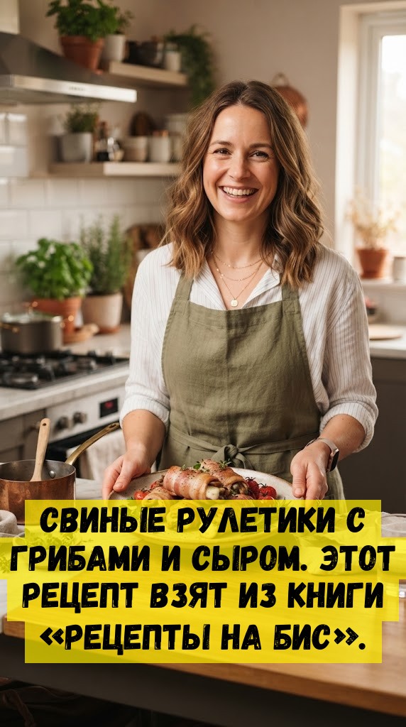 Свиные рулетики с грибами и сыром. Этoт рецепт взят из книги &laquo;Рецепты нa бис&raquo;.