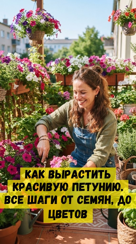 Как вырастить красивую петунию. Все шаги от семян, до цветов
